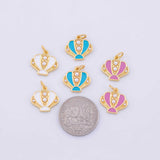 Sea shell Enamel Charm 18K Gold PVD charms - Tarnish Resistant LLL