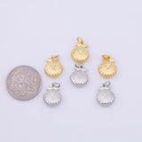 Sea shell Charm 18K Gold PVD charms - Tarnish Resistant LLL