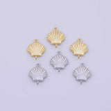 Sea shell Connector Charm 18K Gold PVD charms - Tarnish Resistant LLL