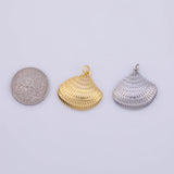 Sea shell Charm 18K Gold PVD charms - Tarnish Resistant LLL