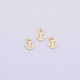 Plain Anchors Charm 18K Gold PVD charms - Tarnish Resistant LLL