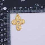 Cross Charm 18K Gold PVD charms - Tarnish Resistant LLL