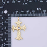 Cross 41x25mm Charm 18K Gold PVD charms - Tarnish Resistant LLL