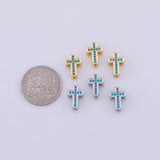 Cross 8x12mm Charm 18K Gold PVD charms - Tarnish Resistant LLL