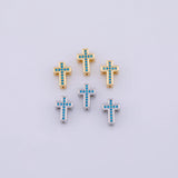 Cross 8x12mm Charm 18K Gold PVD charms - Tarnish Resistant LLL