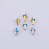 Cross 8x12mm Charm 18K Gold PVD charms - Tarnish Resistant LLL
