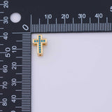 Cross 8x12mm Charm 18K Gold PVD charms - Tarnish Resistant LLL