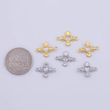 Cross heart Charm 18K Gold PVD charms - Tarnish Resistant LLL