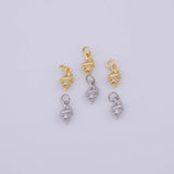 Sea shell snail Charm 18K Gold PVD charms - Tarnish Resistant LLL