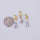 Sea shell snail Charm 18K Gold PVD charms - Tarnish Resistant LLL