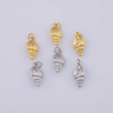 Sea shell snail Charm 18K Gold PVD charms - Tarnish Resistant LLL