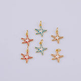 Enamel Starfish Charm 18K Gold PVD charms - Tarnish Resistant LLL