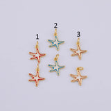 Enamel Starfish Charm 18K Gold PVD charms - Tarnish Resistant LLL