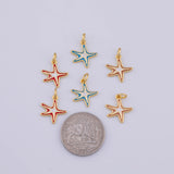 Enamel Starfish Charm 18K Gold PVD charms - Tarnish Resistant LLL