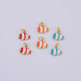 Enamel Fish Charm 18K Gold PVD charms - Tarnish Resistant LLL