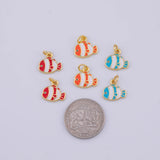 Enamel Fish Charm 18K Gold PVD charms - Tarnish Resistant LLL