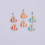 Enamel Fish Charm 18K Gold PVD charms - Tarnish Resistant LLL