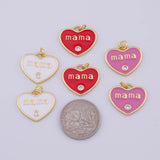 Heart Enamel Charm 18K Gold PVD charms - Tarnish Resistant LLL