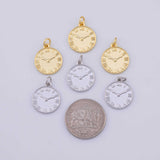 Clock Watch Charm 18K Gold PVD charms - Tarnish Resistant LLL