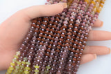 Multi Gemstone Roundel Faceted Discs Beads 6-7mm 15.5" Strand