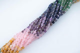 Multi Gemstone Cube Beads 4-5mm 15.5" Strand