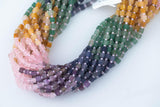 Multi Gemstone Cube Beads 4-5mm 15.5" Strand