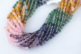 Multi Gemstone Cube Beads 4-5mm 15.5" Strand