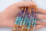 Multi Gemstone Cube Beads 4-5mm 15.5" Strand