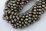 Navajo Pearl Pyrite Hematite Beads 8mm 10mm 12mm Natural Untreated 15.5" Strands Natural Hematite Loose Bead