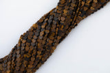 Natural Tiger Eye Heart Top Drilled Beads 6mm 15.5" Strand