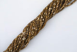 Golden Brown Mother of Pearl 3-4mm Heishi Beads 15.5" Strand Shell Beads