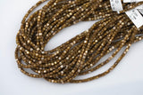 Golden Brown Mother of Pearl 3-4mm Heishi Beads 15.5" Strand Shell Beads