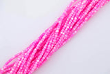 Fusia Pink Mother of Pearl 3-4mm Heishi Beads 15.5" Strand Shell Beads