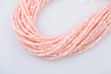 Light Peach Mother of Pearl 3-4mm Heishi Beads 15.5" Strand Shell Beads