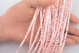 Light Peach Mother of Pearl 3-4mm Heishi Beads 15.5" Strand Shell Beads