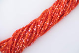 Orange Mother of Pearl 3-4mm Heishi Beads 15.5" Strand Shell Beads