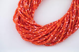Orange Mother of Pearl 3-4mm Heishi Beads 15.5" Strand Shell Beads