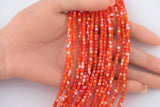 Orange Mother of Pearl 3-4mm Heishi Beads 15.5" Strand Shell Beads