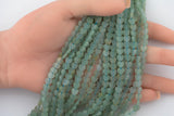 Natural Green Aventurine Heart Top Drilled Beads 6mm 15.5" Strand