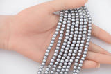 Silver Wood-- Round--6mm 8mm 10mm Full Strand. Gemstone Beads