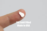 Georgia Outline State Connector Permanent Jewelry Connector - 14kt gold filled or Sterling Silver - Made in the USA Permanent Jewelry Charm