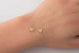 Rosary Heart 3 and 4 loops Connector Permanent Jewelry Connector or Charm 14kt gold filled or Sterling Silver - Made in the USA - Custom