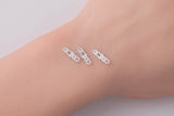 Mom Vertical Letter connector Connector - 14Kt Gold Filled Sterling Silver Connectors for Permanent Jewelry