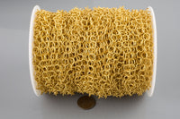Textured Round Chain - Rosary-Style-Plated Chain - By the Yard