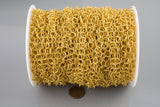 Textured Round Chain - Rosary-Style-Plated Chain - By the Yard