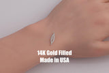 Kayak Connector - 14Kt Gold Filled or Sterling Silver- Boots Connectors - Bracelet or Necklace Permanent Jewelry Supply