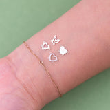 Two Line Detanglers Flower Heart Double Connector Spacer 14K Gold Filled Sterling Silver Connectors Permanent Jewelry Supplies Made in USA