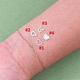 Two Line Detanglers Flower Heart Double Connector Spacer 14K Gold Filled Sterling Silver Connectors Permanent Jewelry Supplies Made in USA