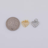 Heart Halo Charm 18k Gold PVD Ion Plated Charms Tarnish Resistant