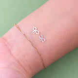 NEW Bow Ribbon Connector Permanent Jewelry Connector or Charm - 14kt gold filled or Sterling Silver - Made in the USA